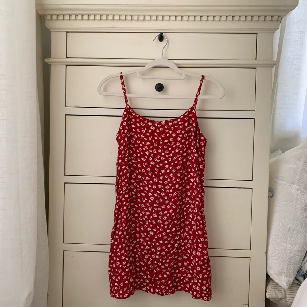 Reformation Red Floral Mini Dress - Picture 3 of 7